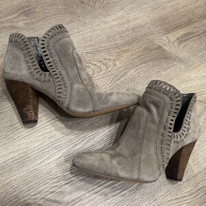 Vince Camuto Grey Suede Booties Women's 6.5 M